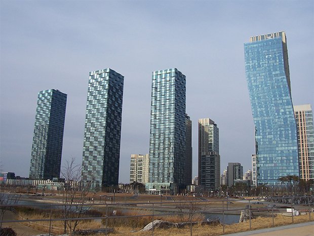 La « ville connectée » de Songdo, en Corée du Sud. Crédits : Weli’mi’nakwan / Flickr