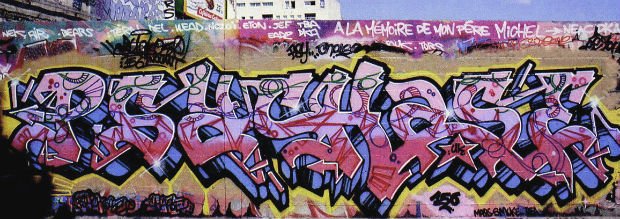 Graffiti du street-artiste Psychoze dans les années 90