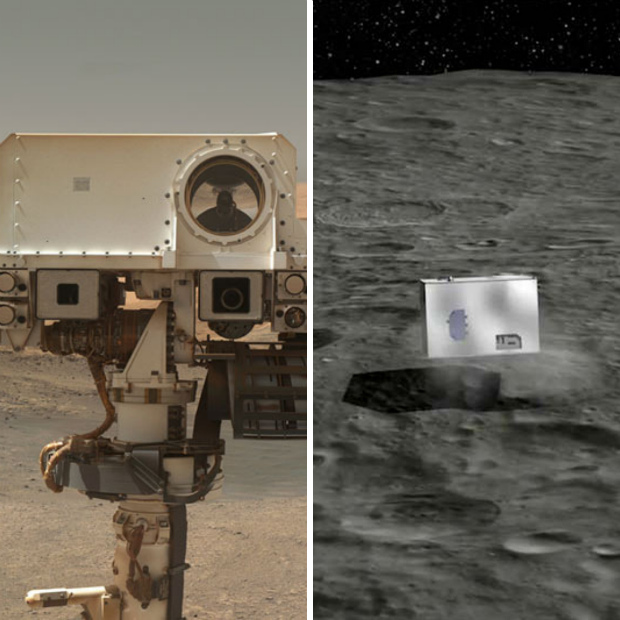 Le Robot Curiosity, éclaireuse sur la planète Mars et Mascot, frère de Philae envoyé sur l'astéroïde Ryugu cet été 2018 pour poursuivre la mission de recherche - The Atlantic et Presse Citron