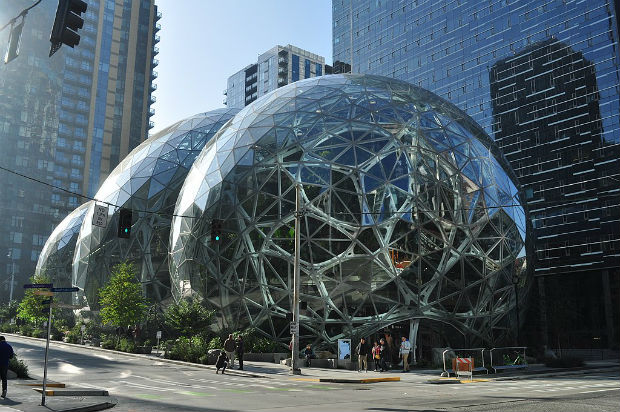 Les Sphères Amazon au siège de l'entreprise à Seattle